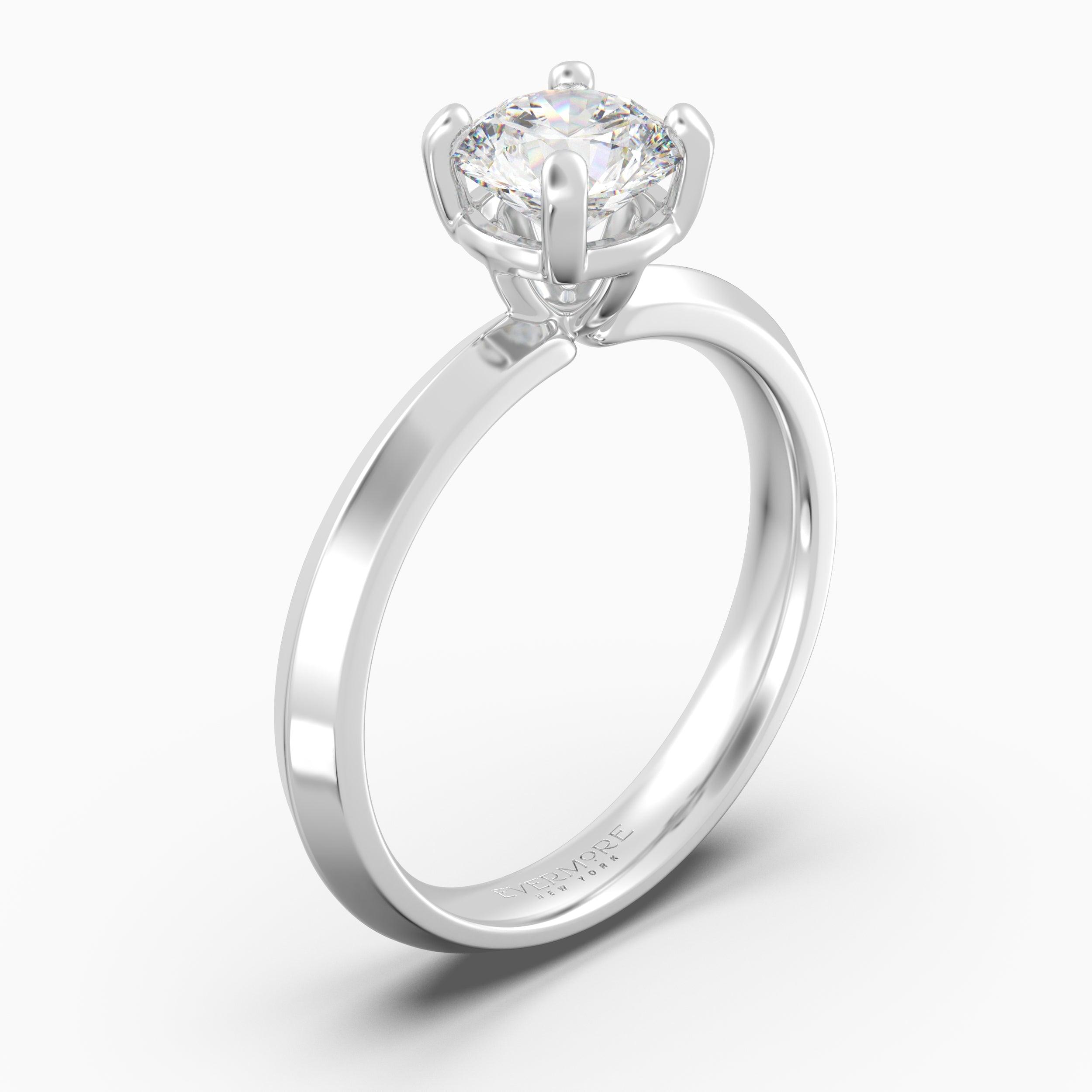 The Elegante Round Brilliant - White Gold / 0.5 ct - Evermore Diamonds