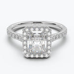 The Gabriel Radiant Cut Halo - White Gold / 0.5 ct - Evermore Diamonds