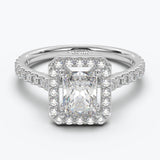 The Gabriel Radiant Cut Halo - White Gold / 0.5 ct - Evermore Diamonds