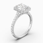 The Gabriel Radiant Cut Halo - White Gold / 0.5 ct - Evermore Diamonds