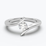 The Swerve Round Brilliant - White Gold / 0.5 ct - Evermore Diamonds