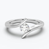 The Swerve Round Brilliant - White Gold / 0.5 ct - Evermore Diamonds