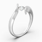 The Swerve Round Brilliant - White Gold / 0.5 ct - Evermore Diamonds