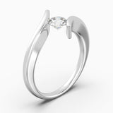 The Swerve Round Brilliant - White Gold / 0.5 ct - Evermore Diamonds