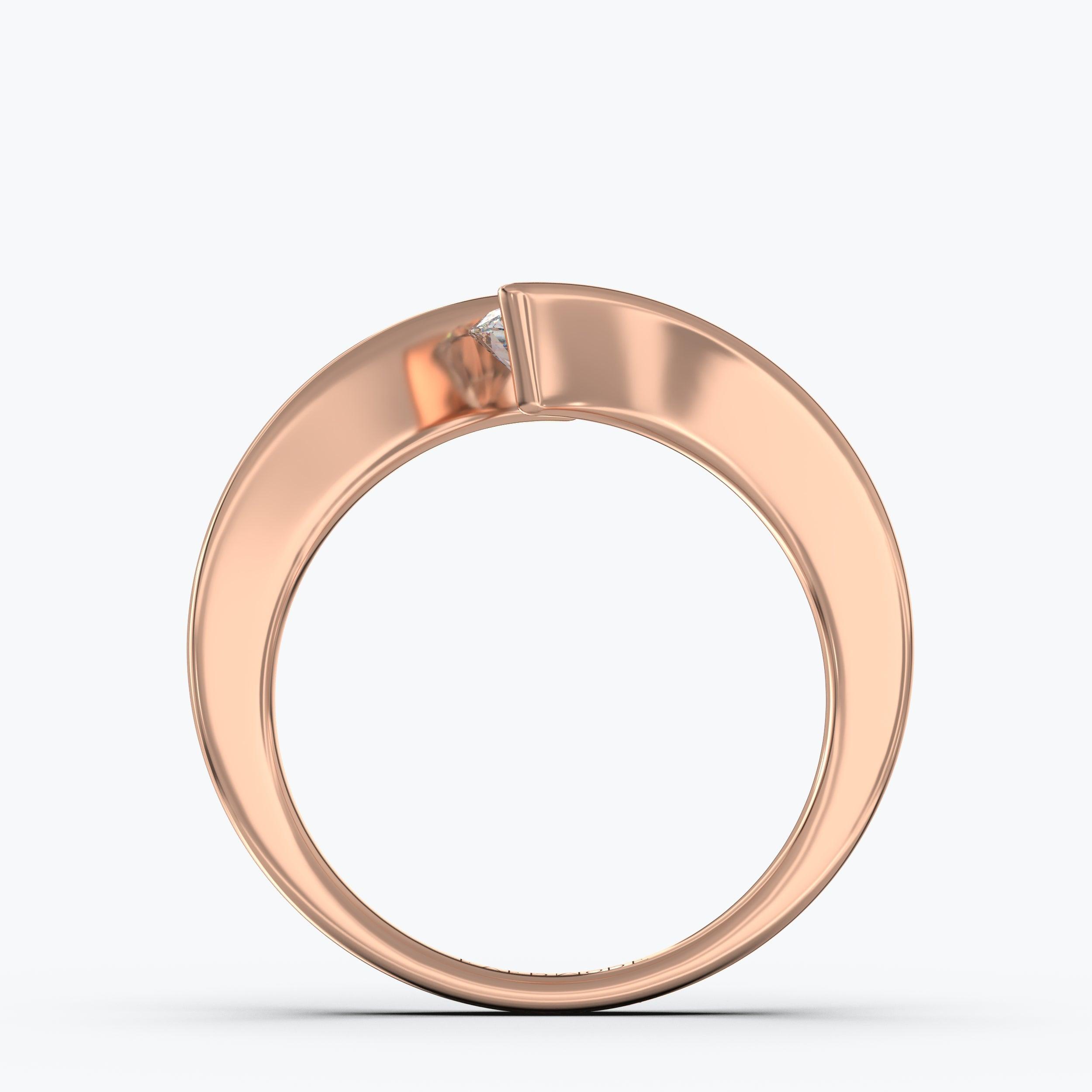 The Swerve Round Brilliant - Rose Gold / 0.5 ct - Evermore Diamonds