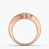 Swerve Round Brilliant Twisted Ring