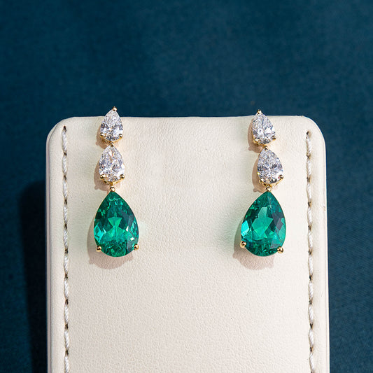 Valeria Emerald Drop Earrings 2100