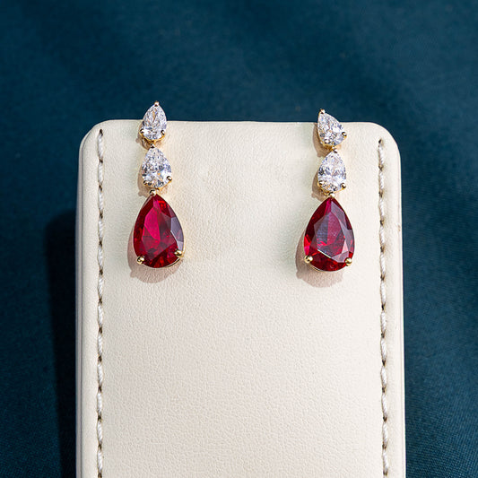 Valeria Ruby Drop Earrings 2233