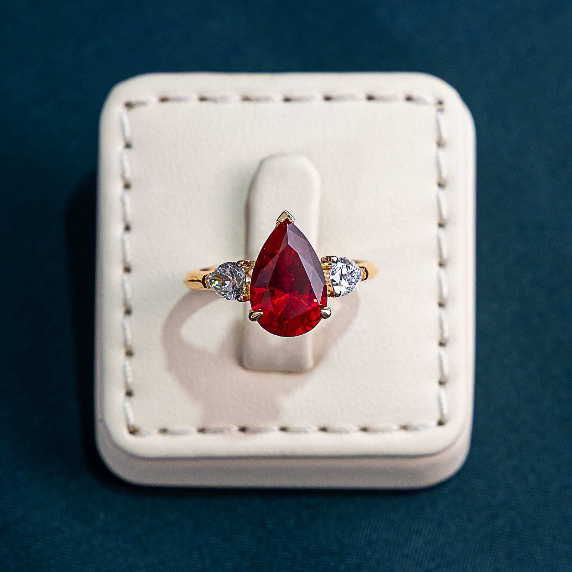 Valeria Ruby Trilogy Ring