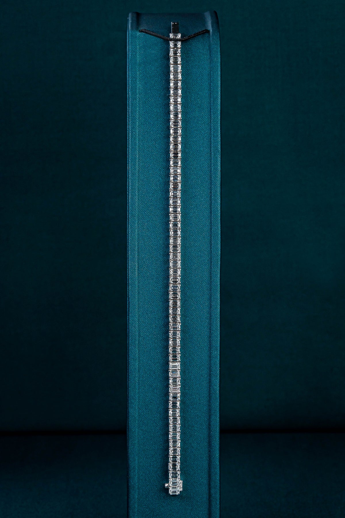 Classic Vertical Emerald Cut Tennis Bracelet