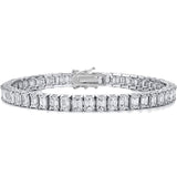 Classic Vertical Emerald Cut Tennis Bracelet