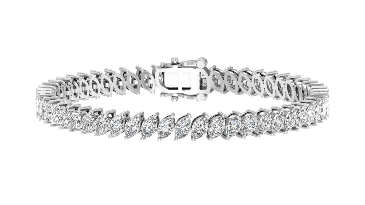 Marquise Angular Tennis Bracelet
