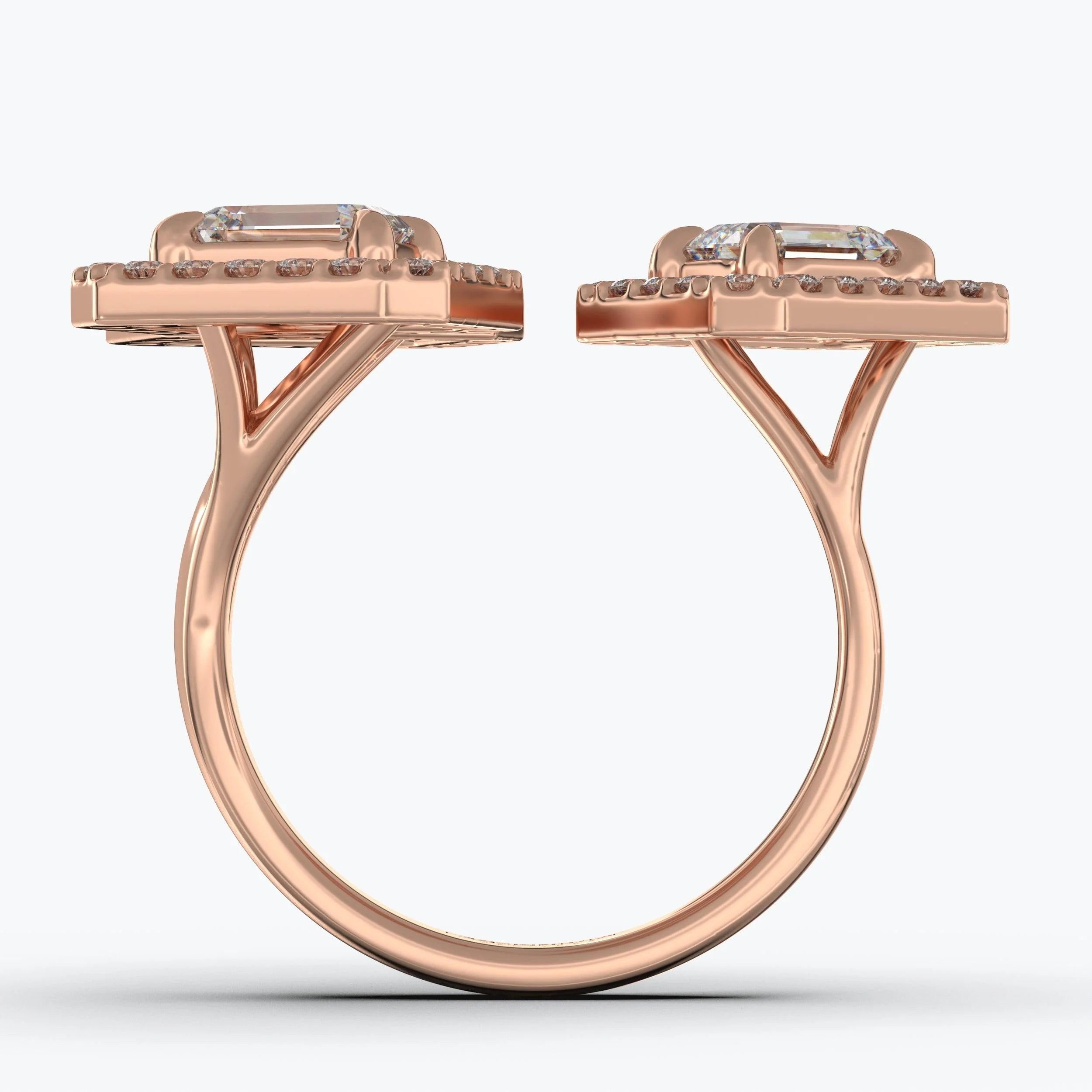 The Emory Emerald Cut Halo Ring