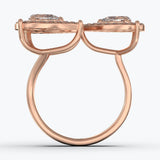 The Emory Pear Cut Halo Ring