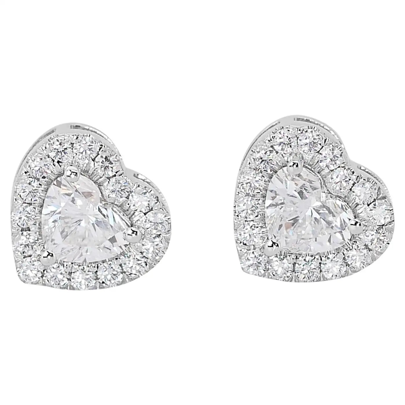 Royal Heart Halo Studs