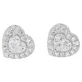 Royal Heart Halo Studs