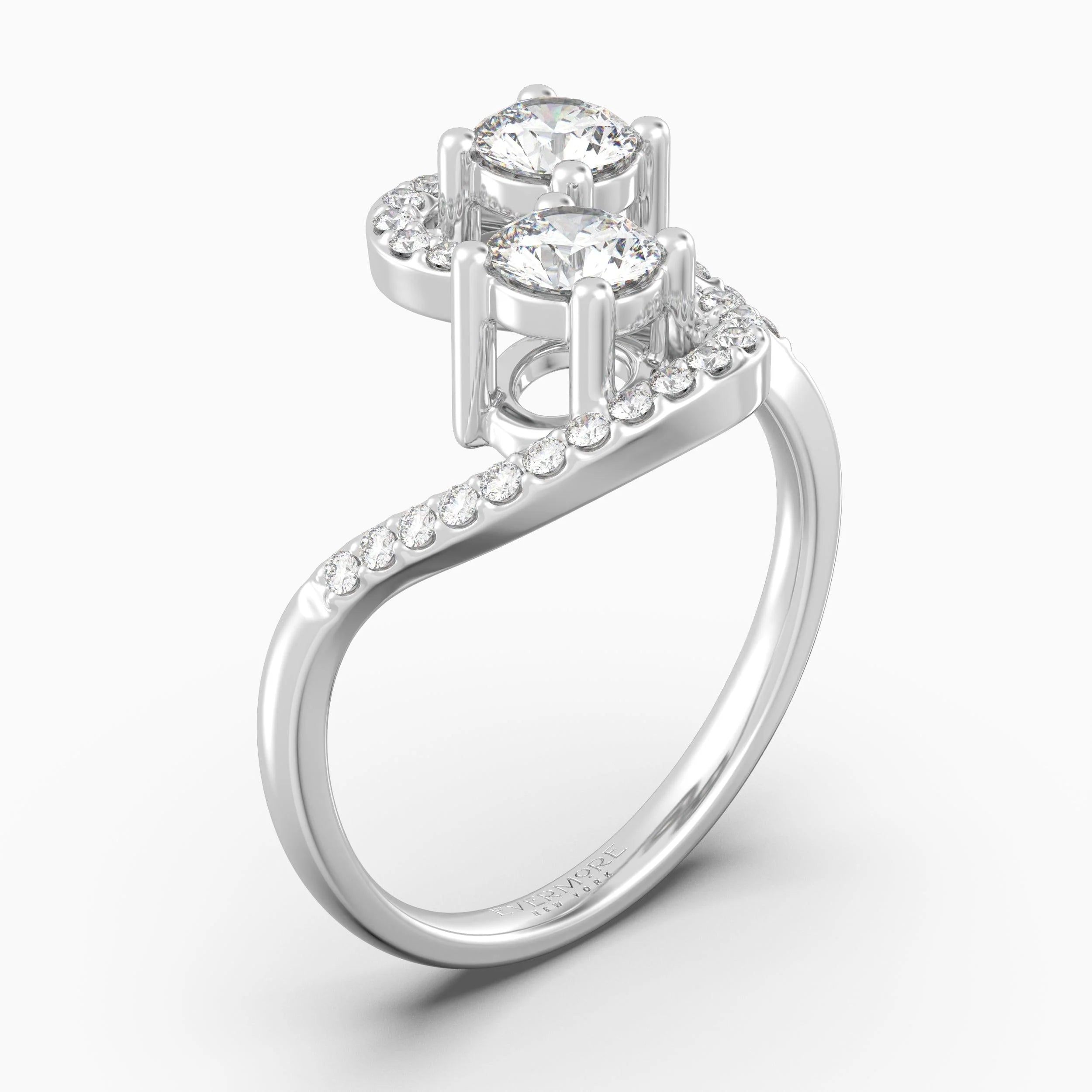 The Ophelia Swirl Round Brilliant Ring