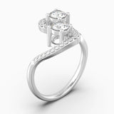 The Ophelia Swirl Round Brilliant Ring