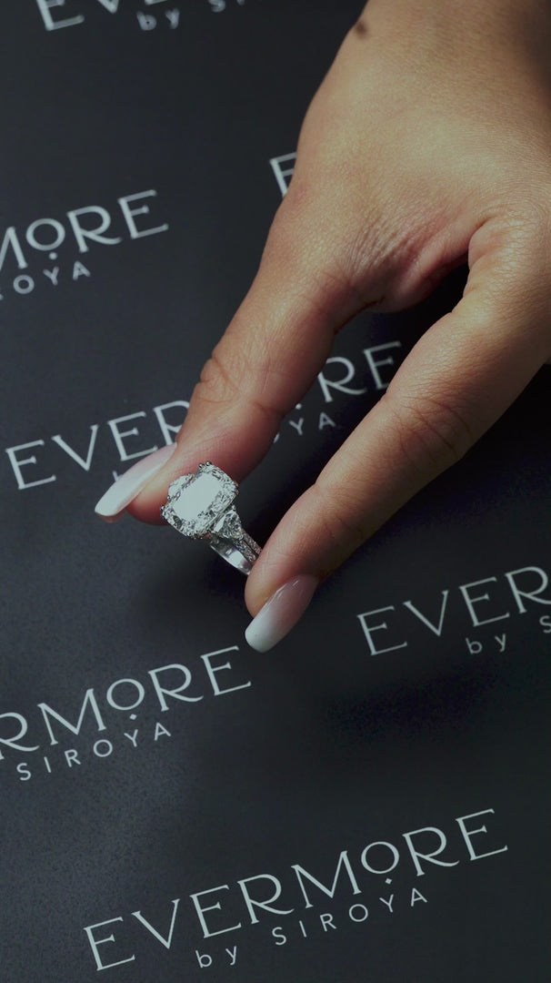 Diore Radiant Trillion Trilogy Ring