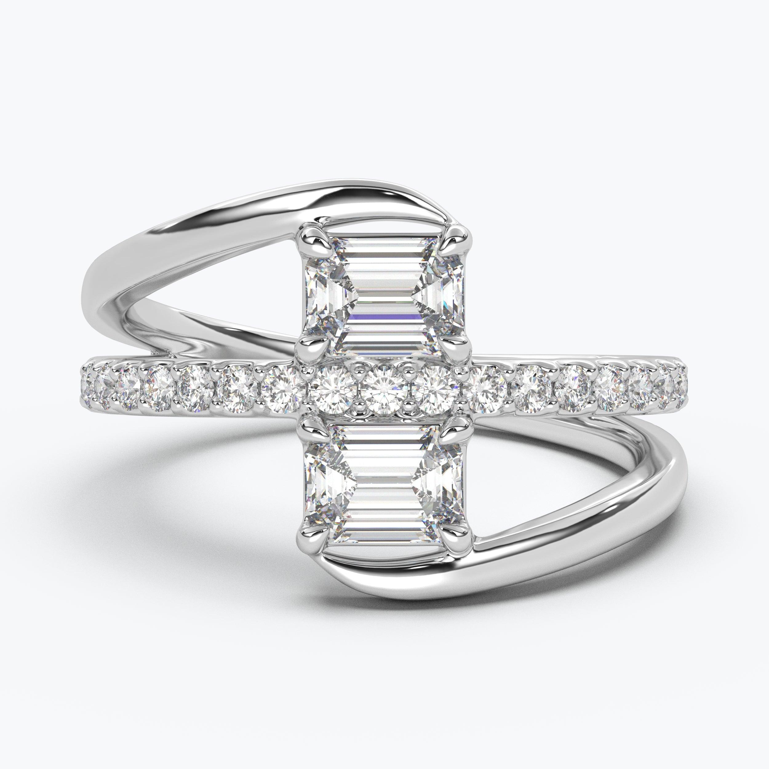The Akin Emerald Cut - White Gold / 0.5 ct - Evermore Diamonds