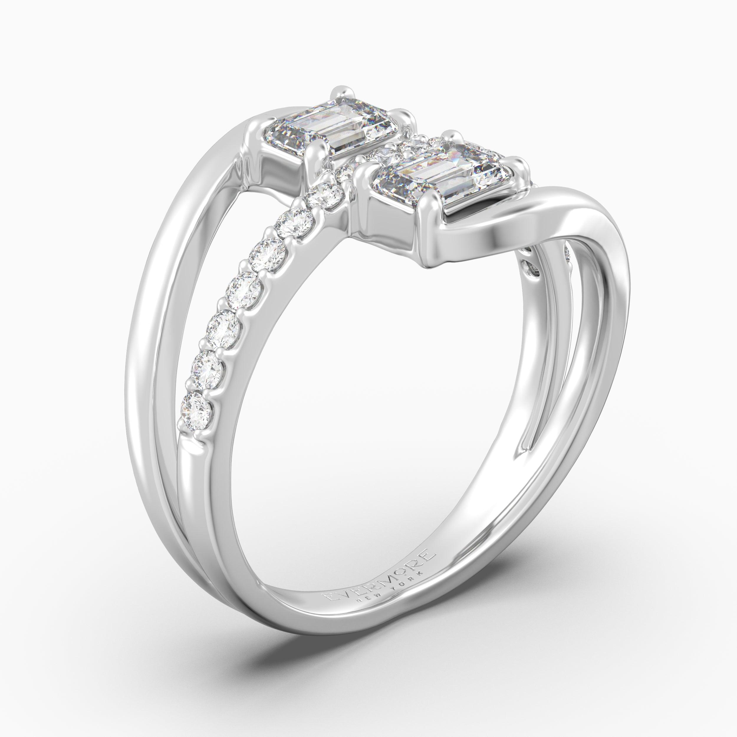 The Akin Emerald Cut - White Gold / 0.5 ct - Evermore Diamonds