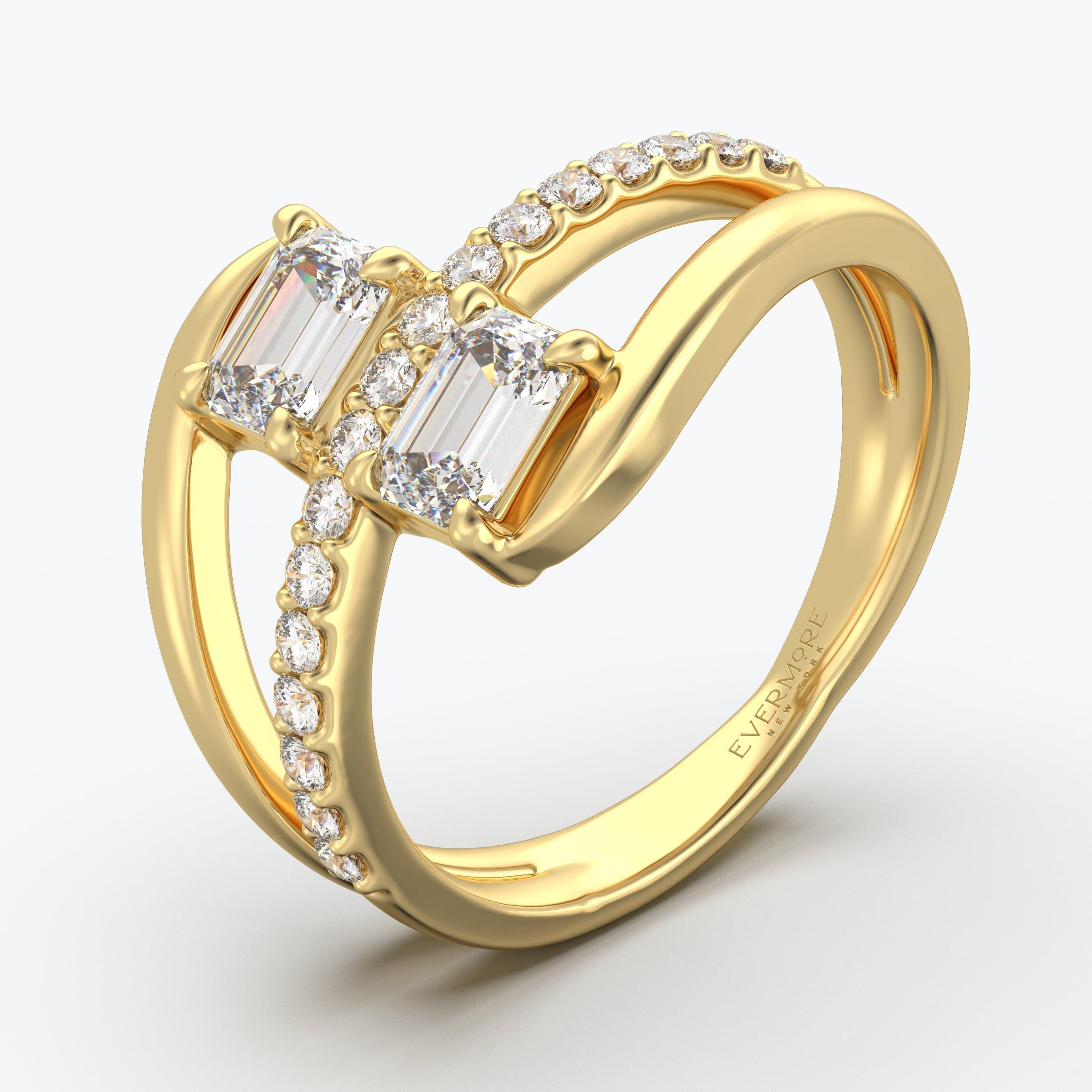 The Akin Emerald Cut - Yellow Gold / 0.5 ct - Evermore Diamonds