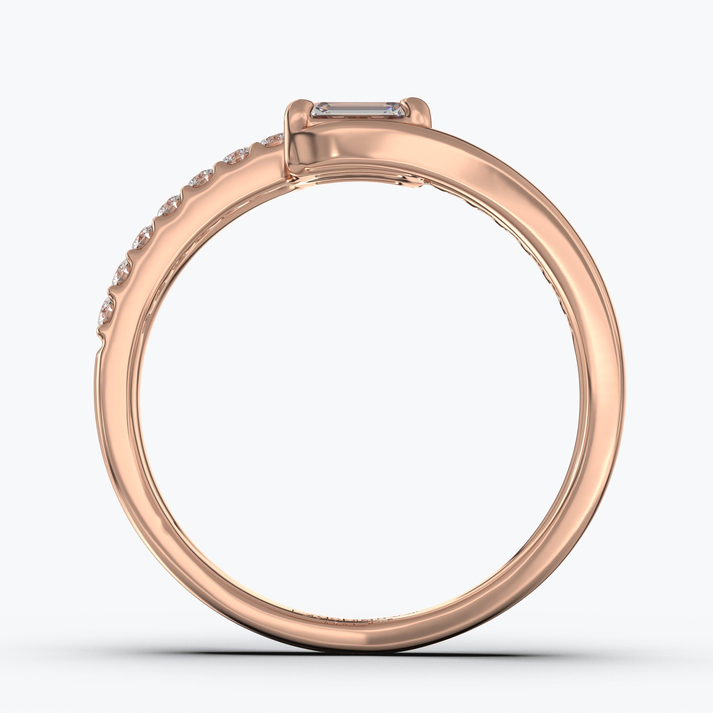 The Akin Emerald Cut - Rose Gold / 0.5 ct - Evermore Diamonds