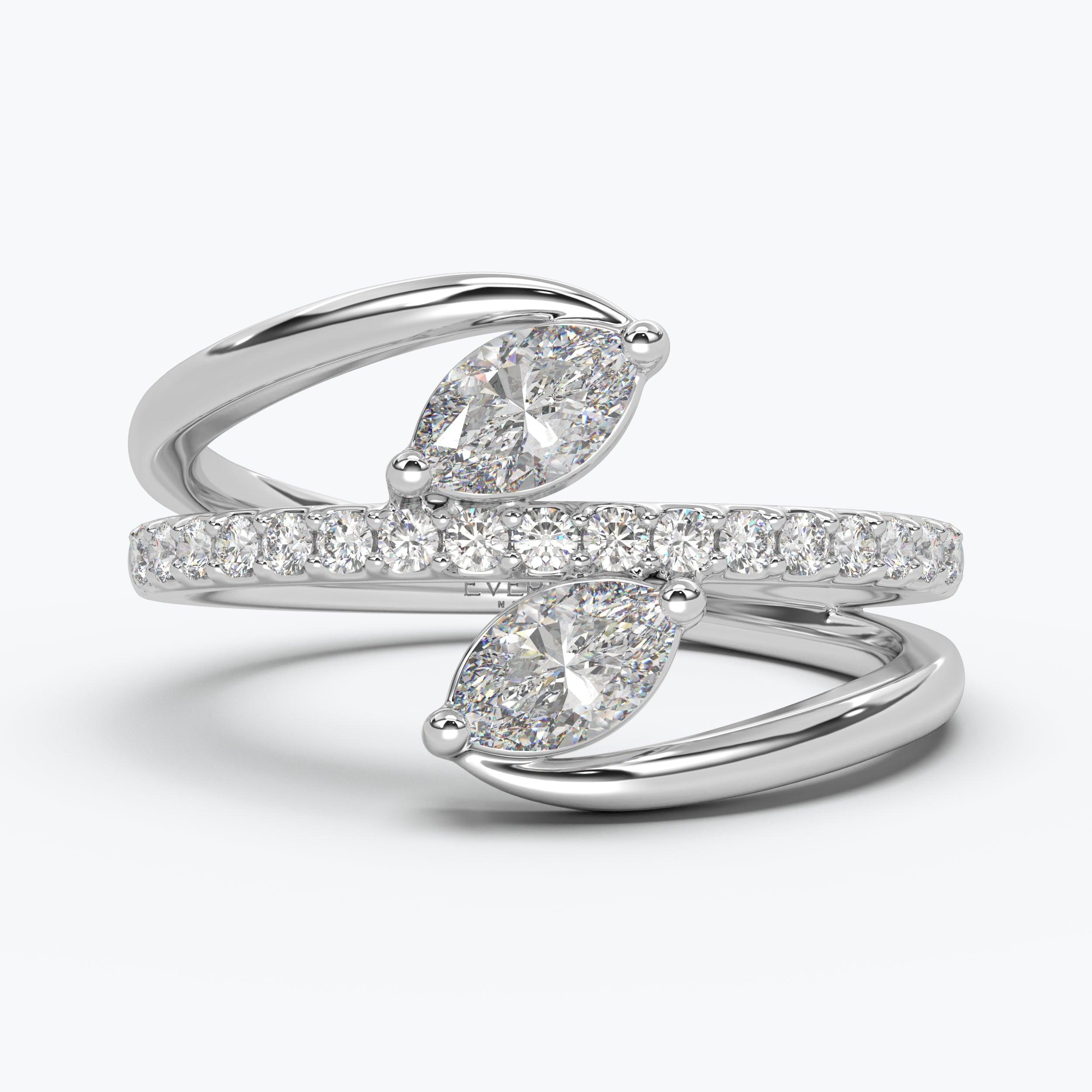 The Akin Marquise Cut - White Gold / 0.5 ct - Evermore Diamonds