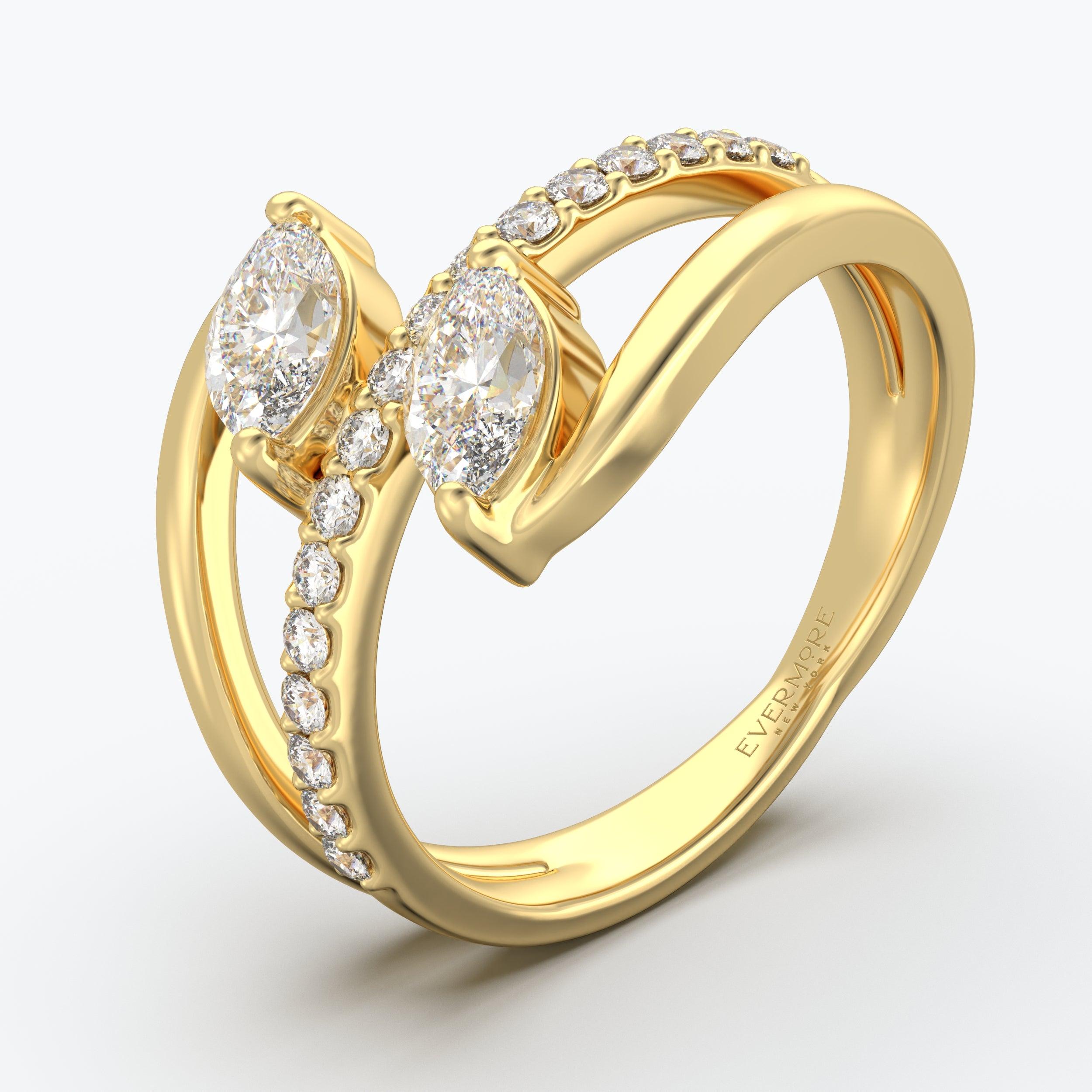 The Akin Marquise Cut - Yellow Gold / 0.5 ct - Evermore Diamonds