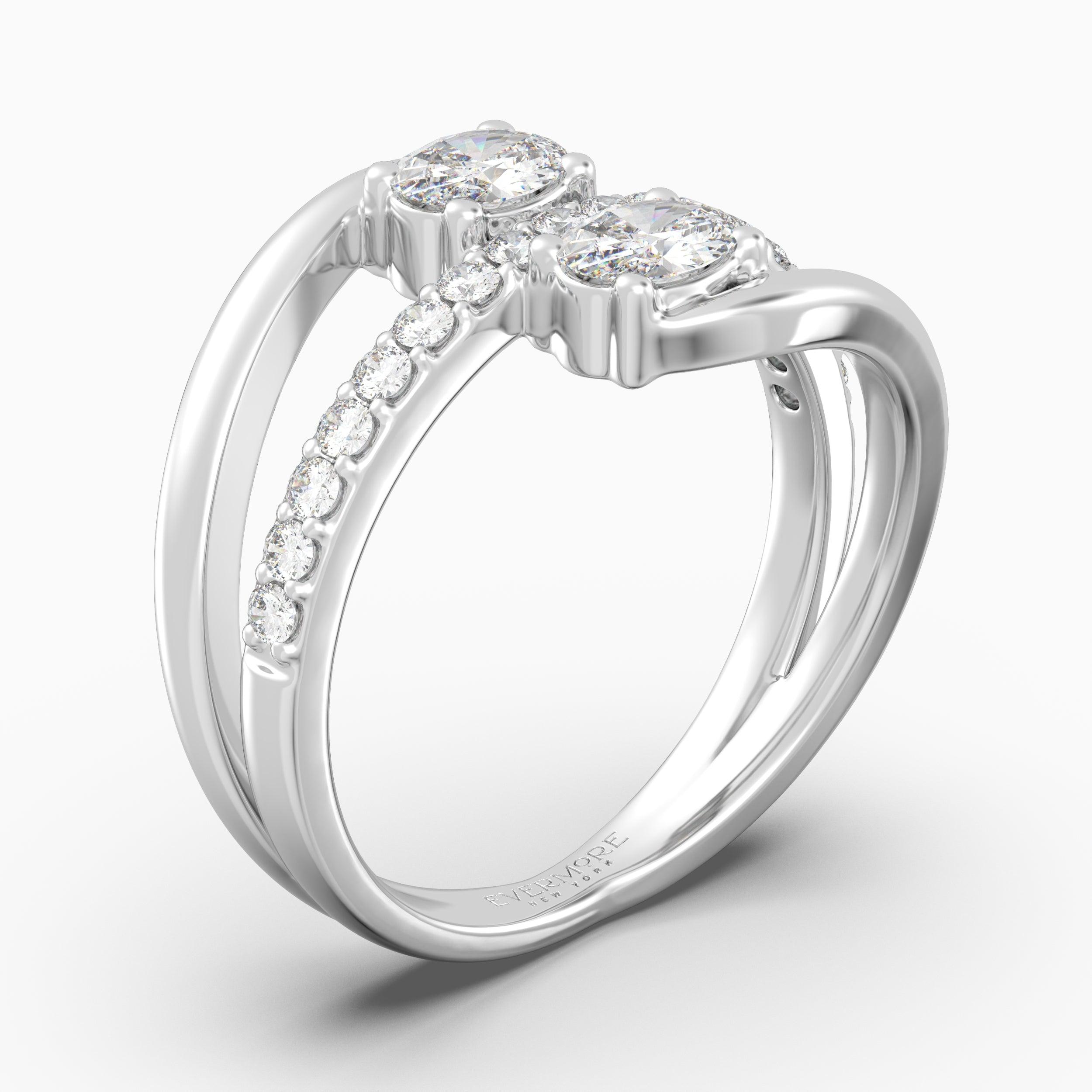 The Akin Oval Cut - White Gold / 0.5 ct - Evermore Diamonds