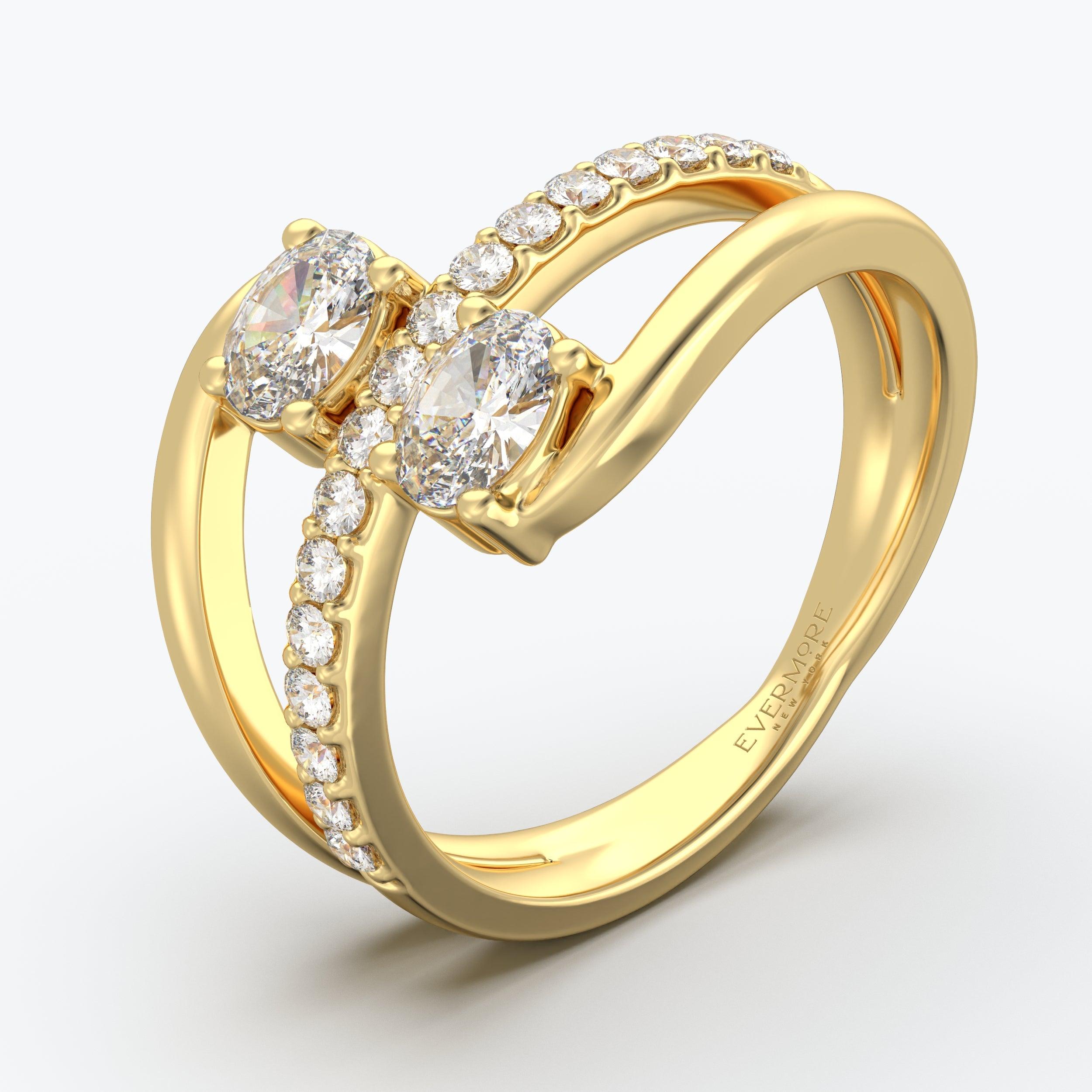 The Akin Oval Cut - Yellow Gold / 0.5 ct - Evermore Diamonds