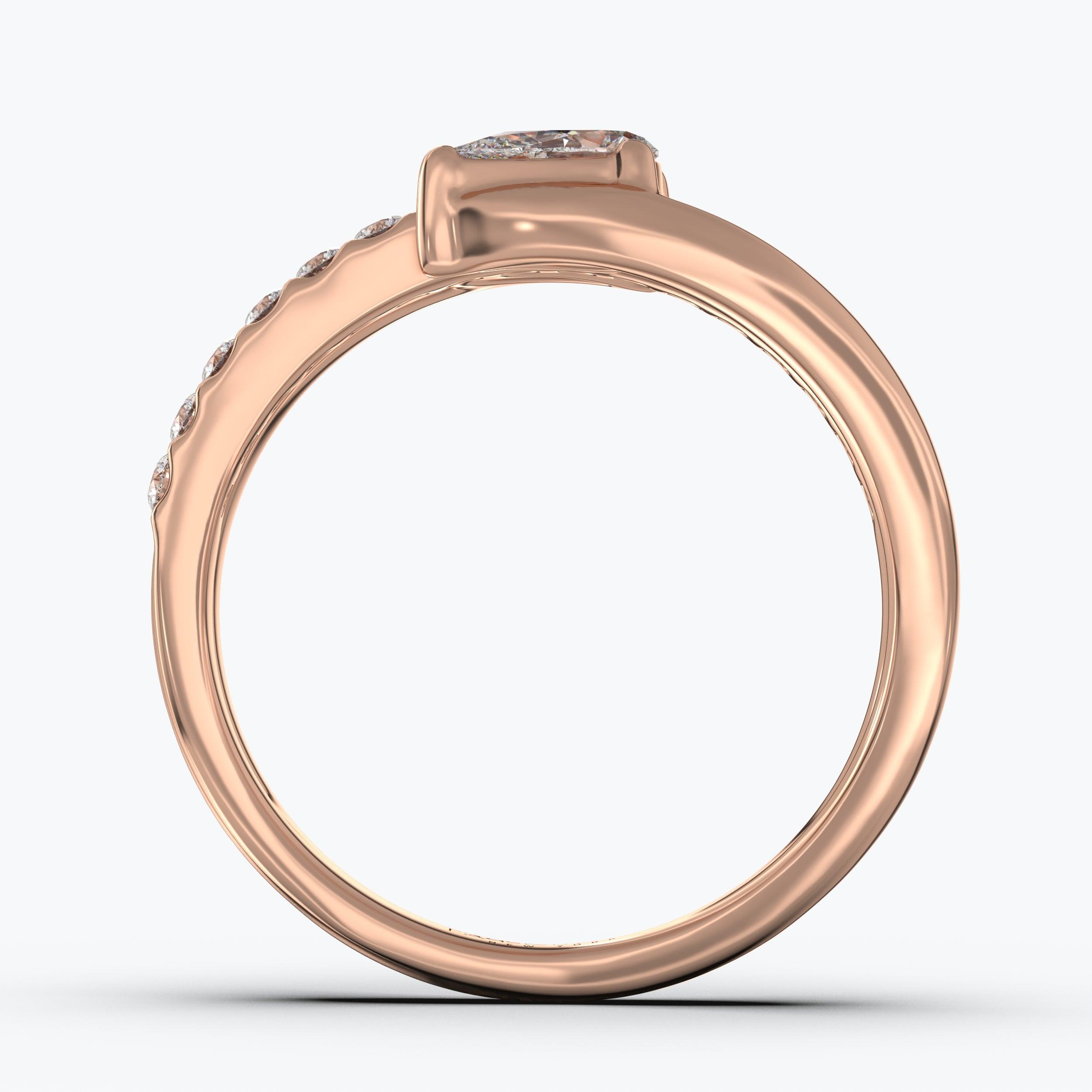 The Akin Pear Cut - Rose Gold / 0.5 ct - Evermore Diamonds