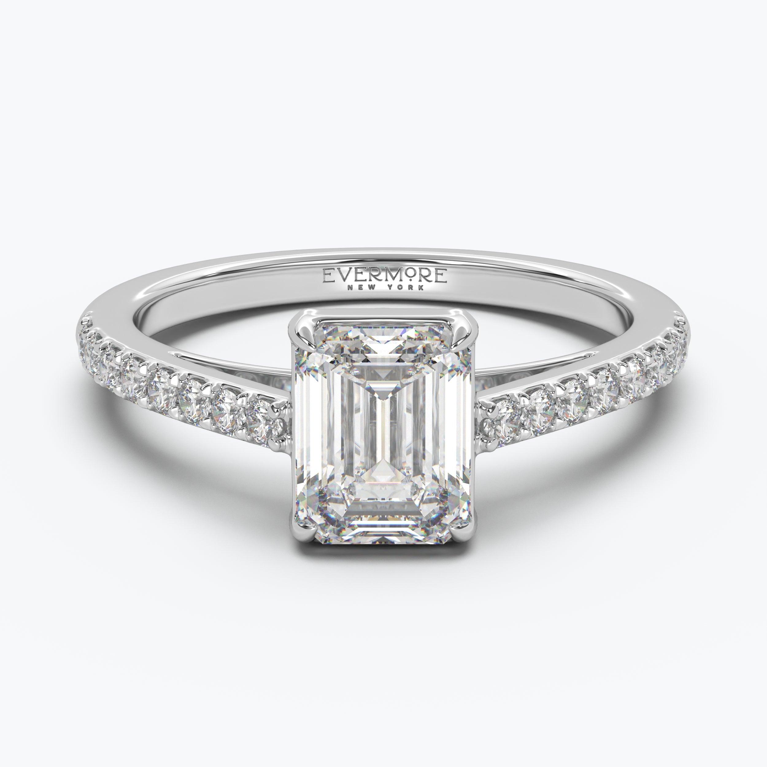 The Aloft Emerald Cut - White Gold / 0.5 ct - Evermore Diamonds