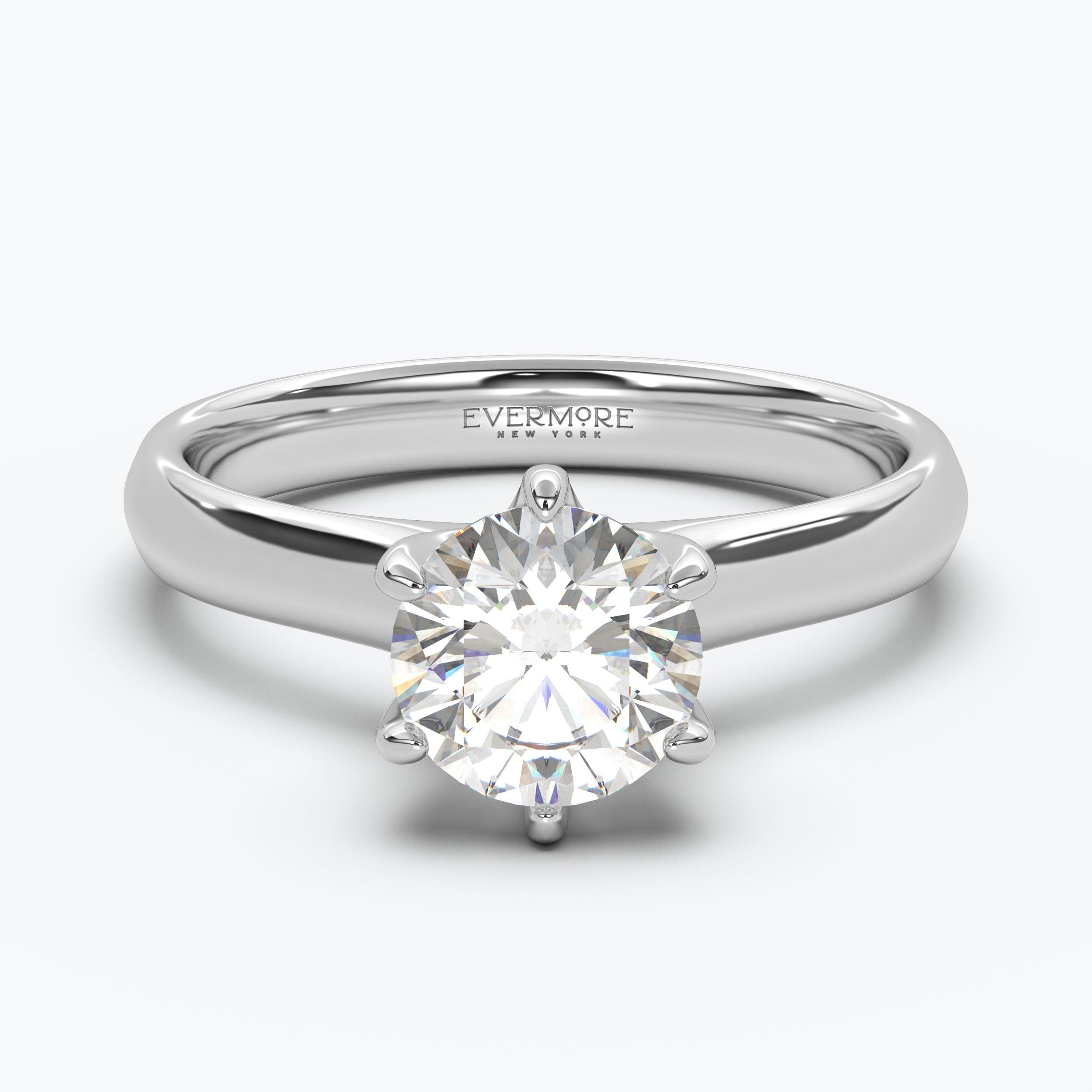 The Alto Round Brilliant - White Gold / 0.5 ct - Evermore Diamonds