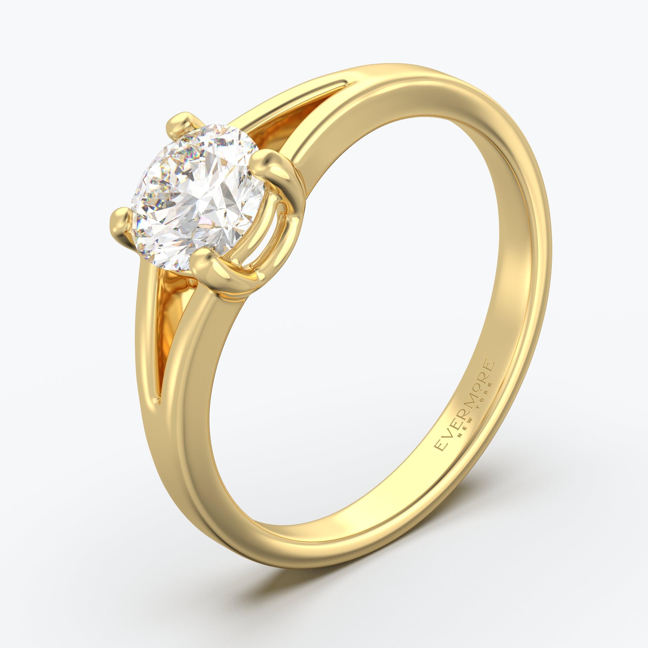 The Belt Round Brilliant - Yellow Gold / 0.5 ct - Evermore Diamonds