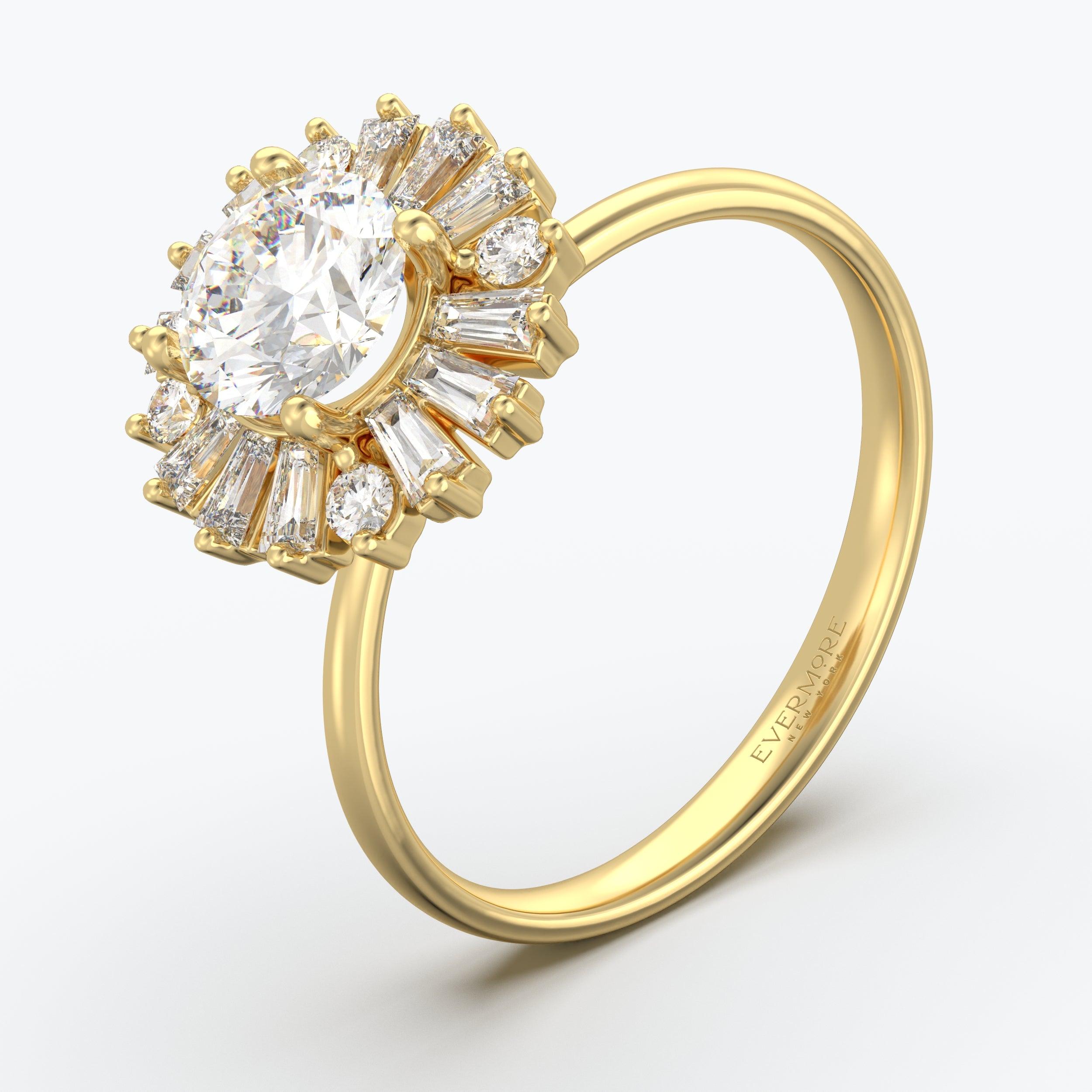 The Bloom Round Brilliant - Yellow Gold / 0.5 ct - Evermore Diamonds