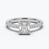 The Crown Asscher Cut - White Gold / 0.5 ct - Evermore Diamonds