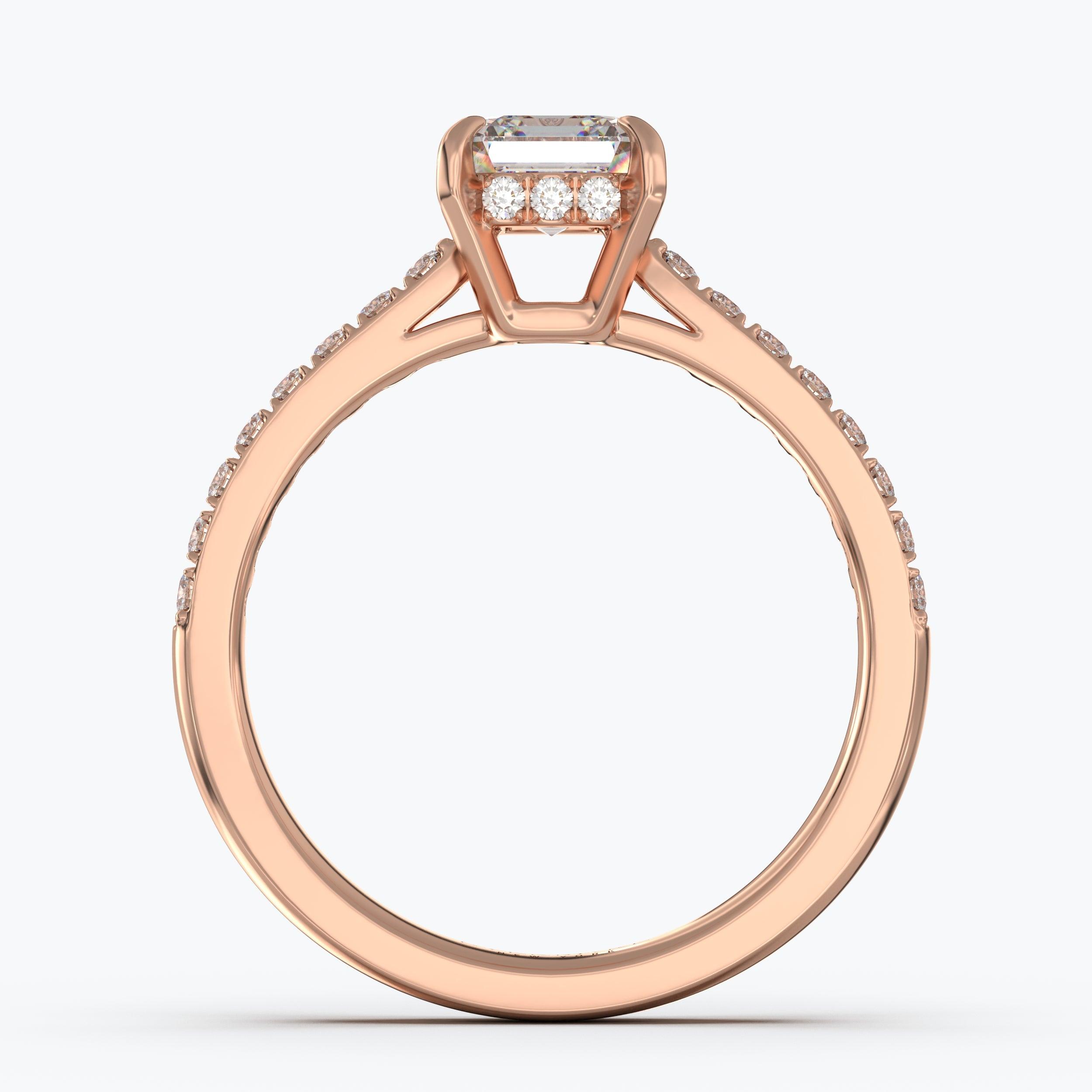 The Crown Asscher Cut - Rose Gold / 0.5 ct - Evermore Diamonds