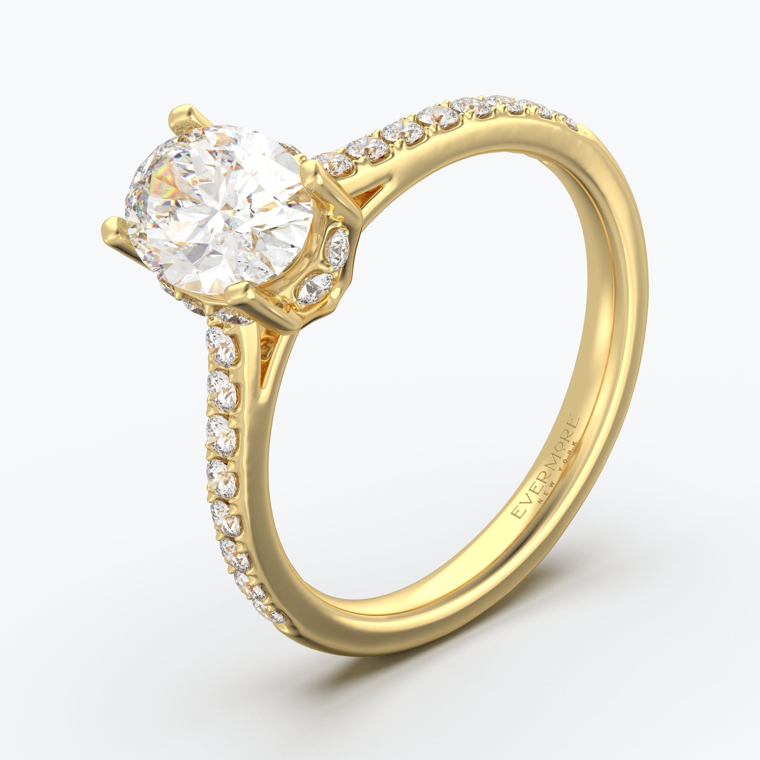 The Crown Oval Cut - Yellow Gold / 0.5 ct - Evermore Diamonds