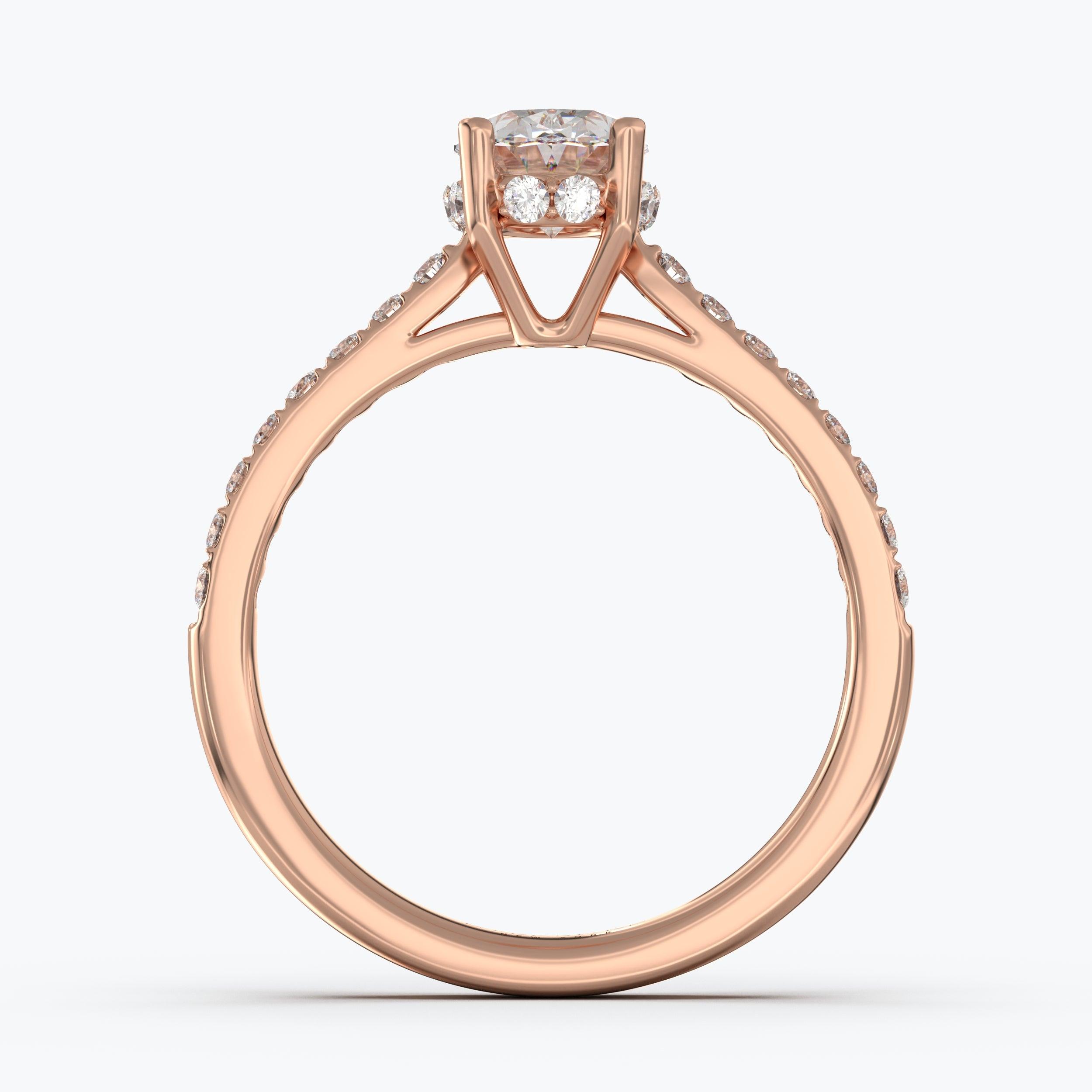 The Crown Oval Cut - Rose Gold / 0.5 ct - Evermore Diamonds