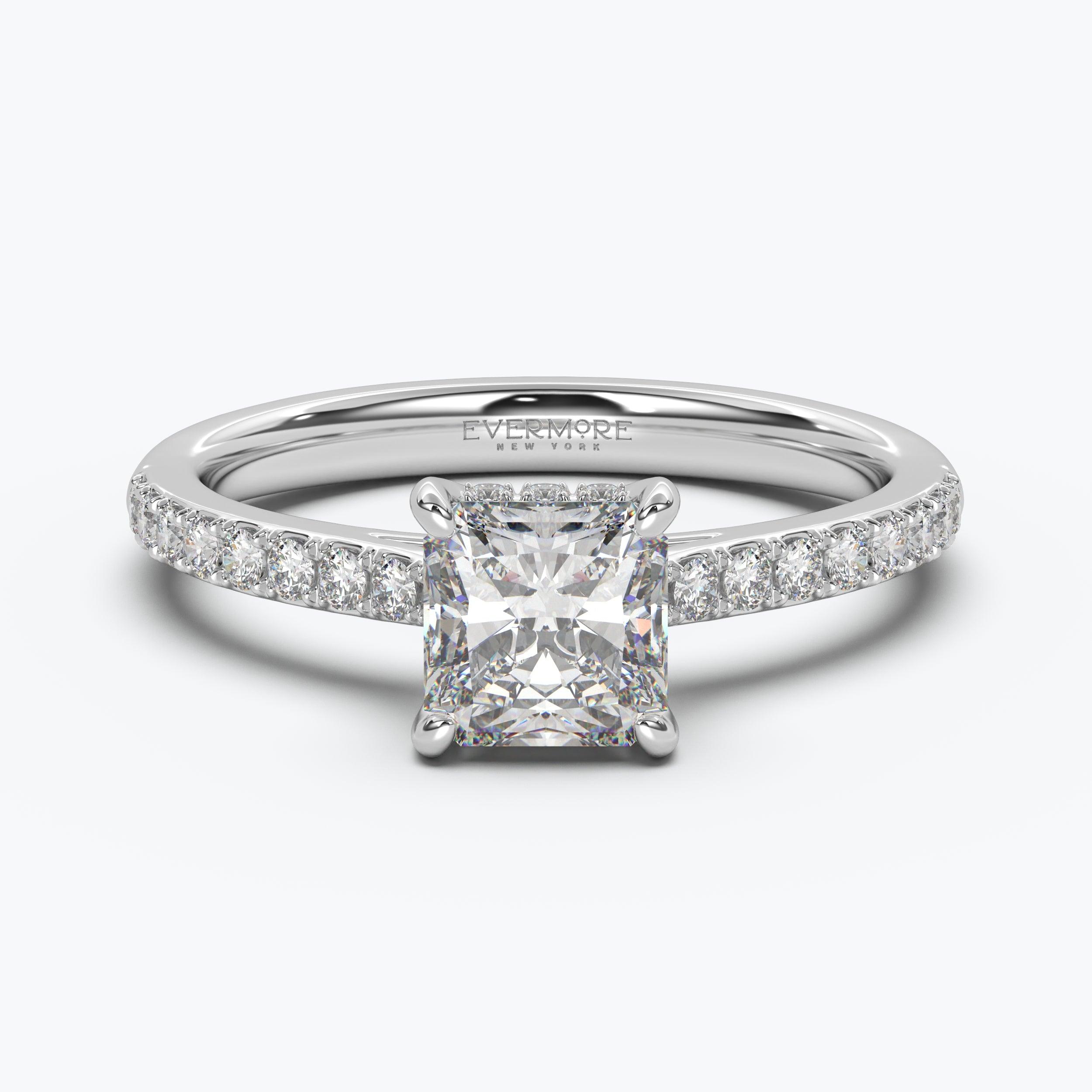 The Crown Princess Cut - White Gold / 0.5 ct - Evermore Diamonds