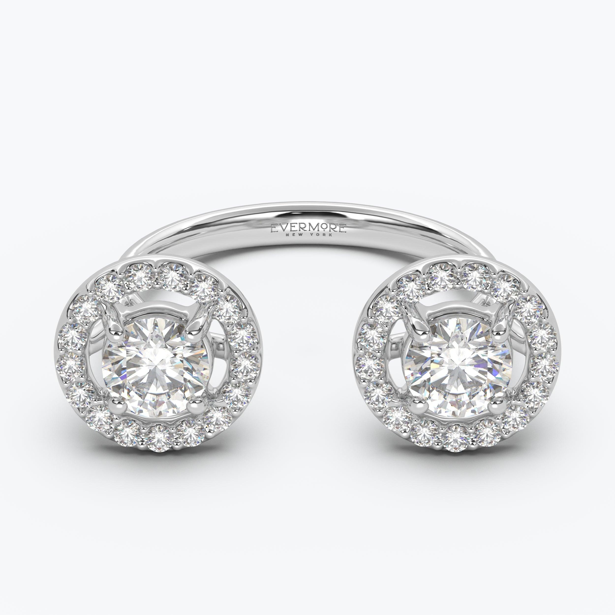 The Dos Round Brilliant - White Gold / 0.5 ct - Evermore Diamonds