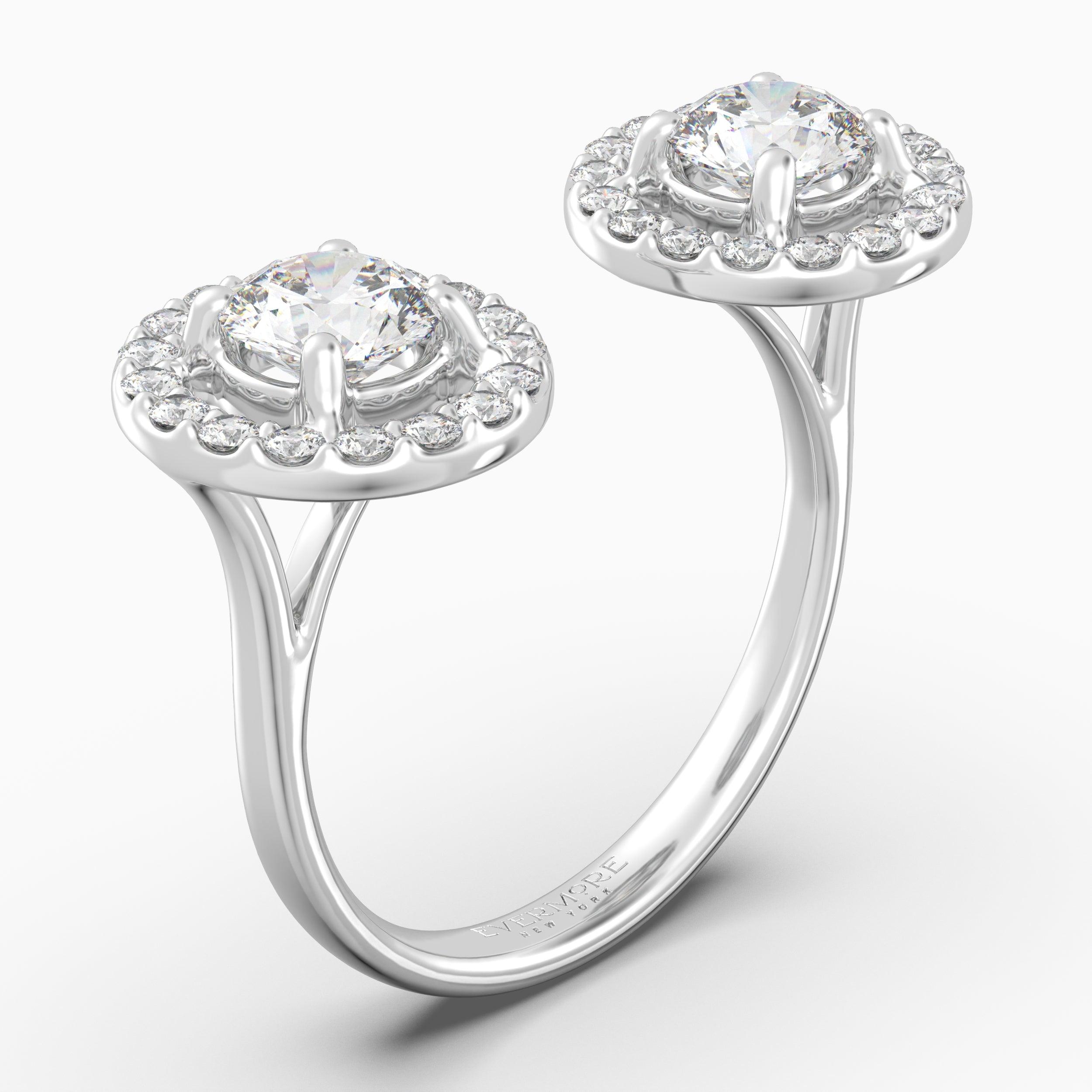 The Dos Round Brilliant - White Gold / 0.5 ct - Evermore Diamonds