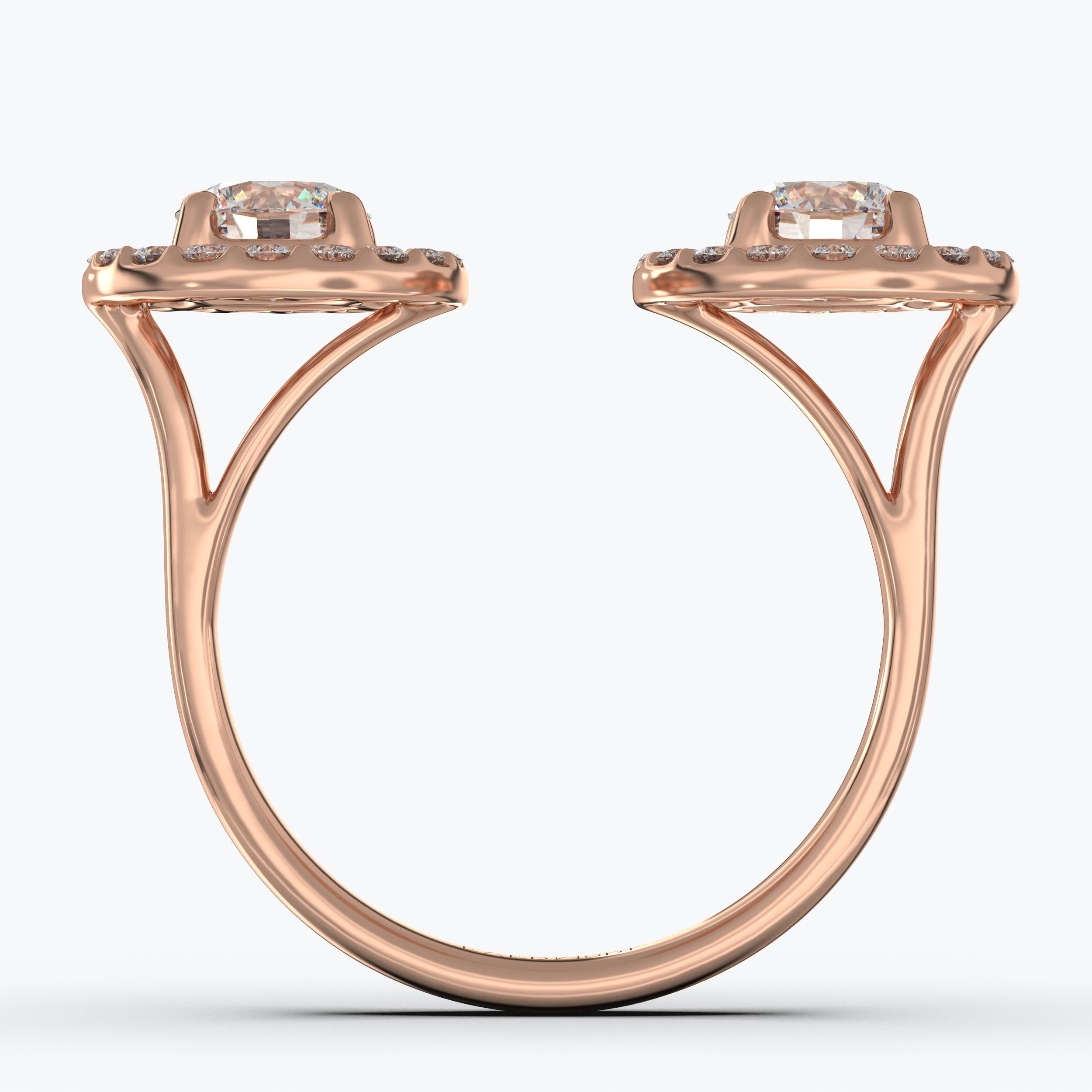 The Dos Round Brilliant - Rose Gold / 0.5 ct - Evermore Diamonds