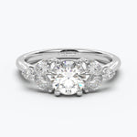 The Embrace Round Brilliant - White Gold / 0.5 ct - Evermore Diamonds