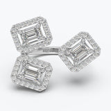 The Emory Emerald Cut Halo - White Gold / 0.5 ct - Evermore Diamonds