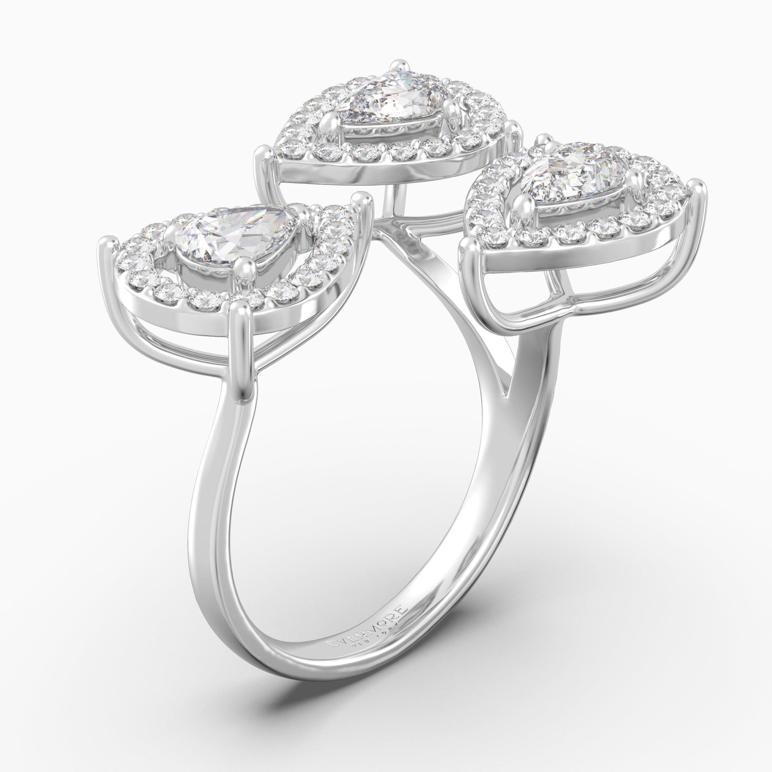 The Emory Pear Cut Halo - White Gold / 0.5 ct - Evermore Diamonds