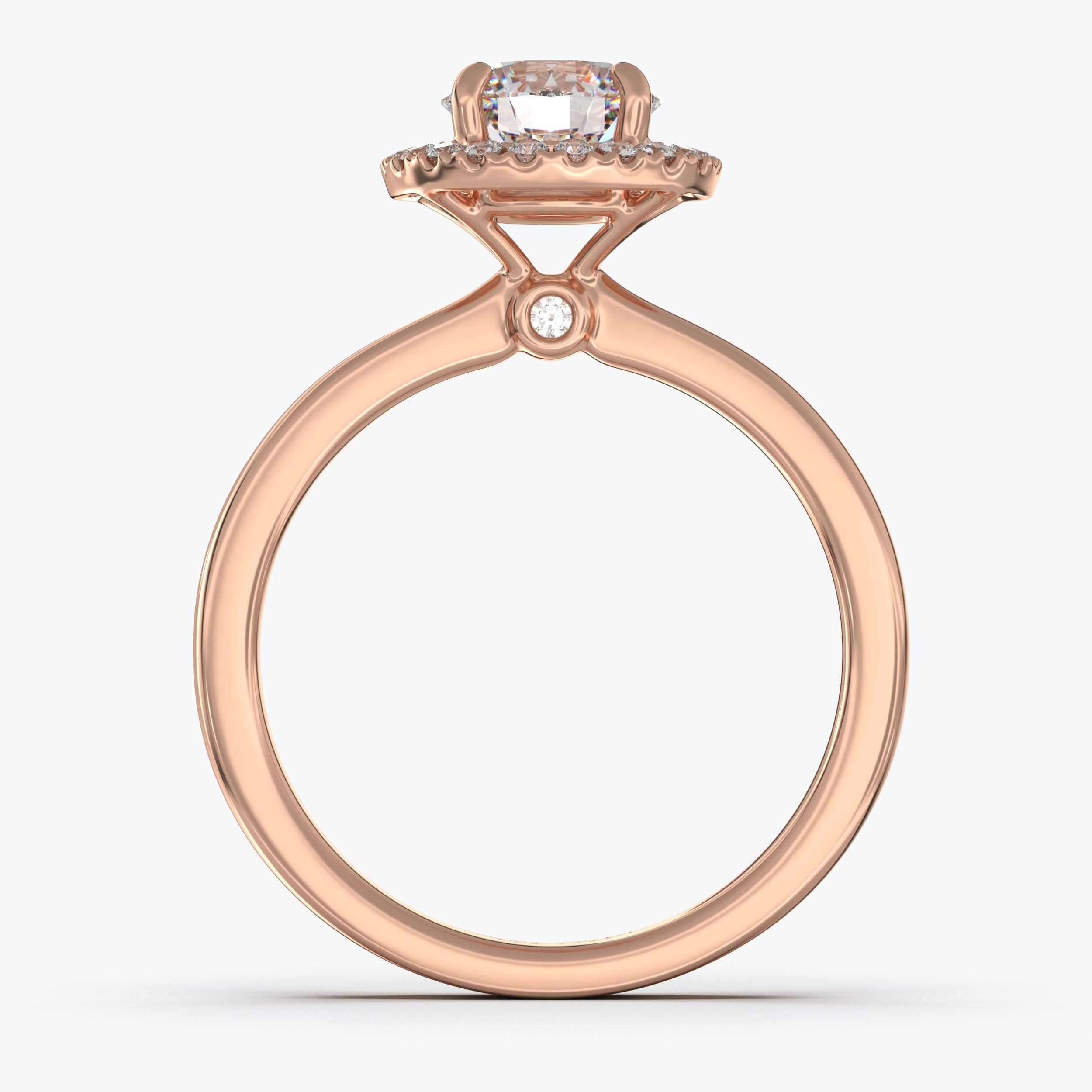 The Fabled Round Brilliant Halo - Rose Gold / 0.5 ct - Evermore Diamonds