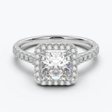 The Gabriel Cushion Cut Halo - White Gold / 0.5 ct - Evermore Diamonds