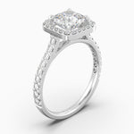 The Gabriel Cushion Cut Halo - White Gold / 0.5 ct - Evermore Diamonds